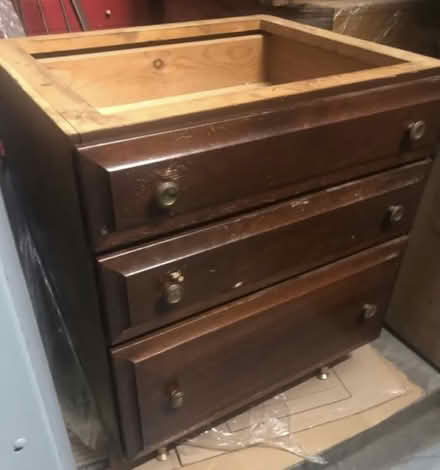 Photo of free Cool, solid, Mid-century wood desk (Brooklyn) #2