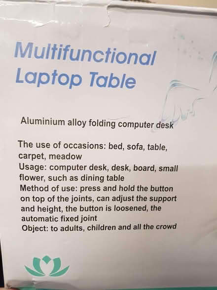 Photo of free Laptop Table (Molesey KT8) #3