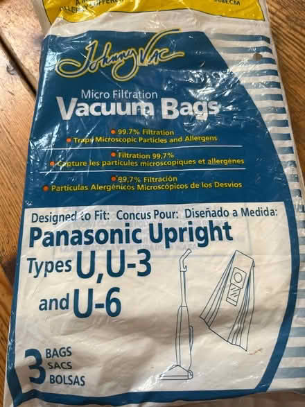 Photo of free Vacuum bags for Panasonic upright (Ottawa west) #1