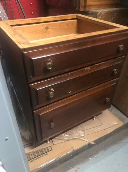 Photo of free Roomy vintage wood desk(s) (Vinegar Hill, Brooklyn) #2