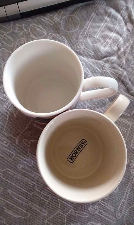 Photo of free Train themed mugs mismatched pair. (Fazakerley L11) #2