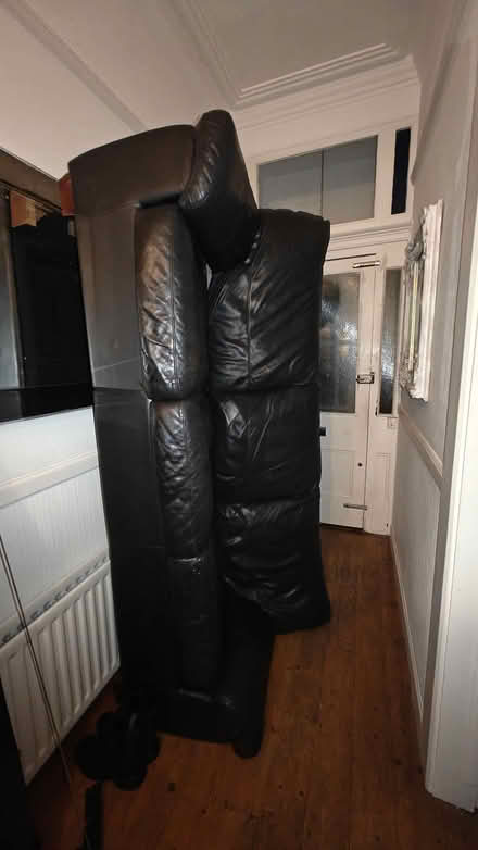 Photo of free Black Leather sofabed (Southport PR8) #4