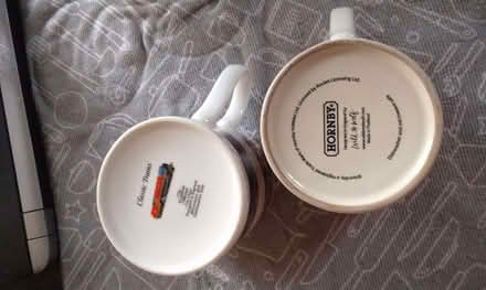 Photo of free Train themed mugs mismatched pair. (Fazakerley L11) #3