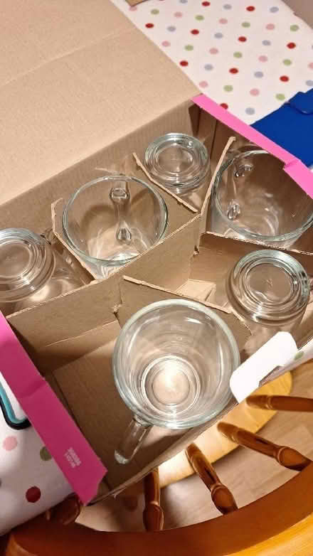 Photo of free 12 glass mugs, new (Leckhampton GL53) #2