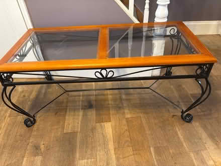 Photo of free Gorgeous walnut glass coffee table (Sedgefield) #1