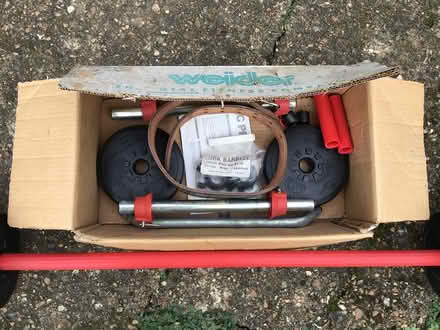 Photo of free Weider barbell and dumbell (Burnham SL1) #2