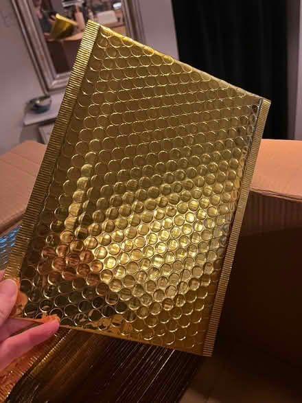 Photo of free 50 unused gold padded envelopes (Rottingdean) #3