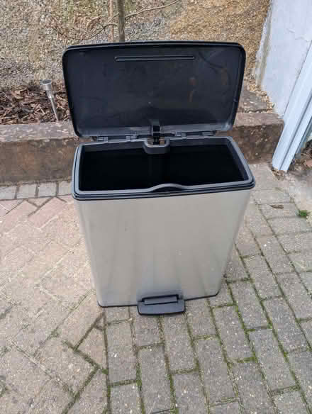 Photo of free Large metal kitchen pedal bin, in good condition (The Cedars Estate WD3) #2
