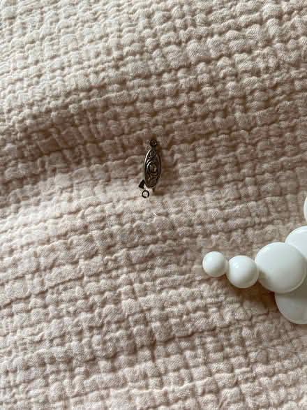Photo of free 1970s white bead necklace - only string broken (Morrell Avenue OX4) #2