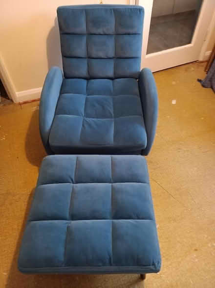 Photo of free Reclining Armchair and Footstool. (Foxwood YO24) #2