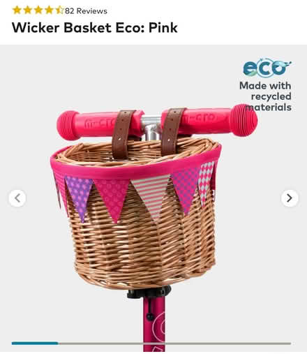 Photo of free Scooter Basket - pink wicker (Teddington TW11) #3