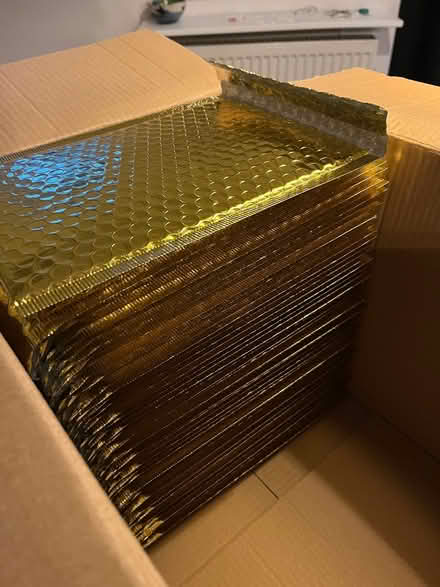 Photo of free 50 unused gold padded envelopes (Rottingdean) #1