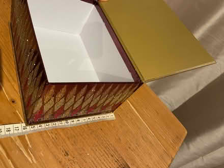 Photo of free Red & gold glittery gift box (201 Streatham High Road) #2