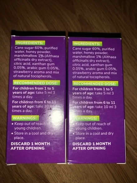 Photo of free Cough syrup (mini bottles) (Clapham MK41) #2