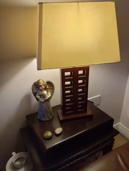 Photo of free Table lamp with wooden base (Blanchardstown) #1