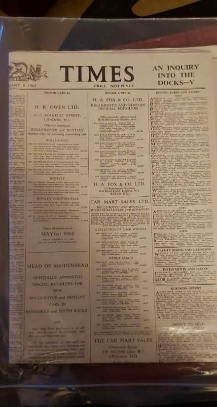 Photo of free Times Newspaper 8th Jan 1965 (Heswall CH60 7SB) #3