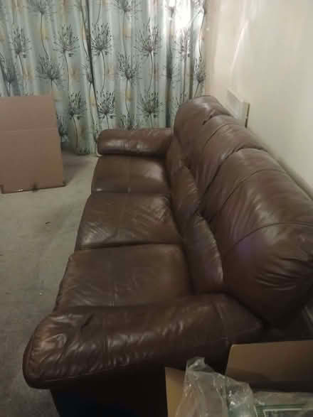 Photo of free Large leather sofa (Warwick CV34) #1