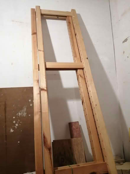 Photo of free Very tall wooden shelving (Llanbister) #2