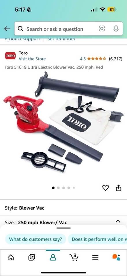 Photo of free Toro Leaf Blower Electric (Upper Millsmont) #2
