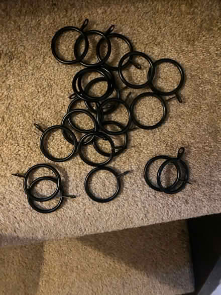 Photo of free Small black curtain rings (West Malling ME19 6) #1