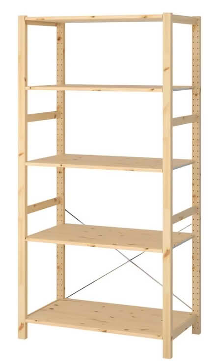 Photo of free Very tall wooden shelving (Llanbister) #1