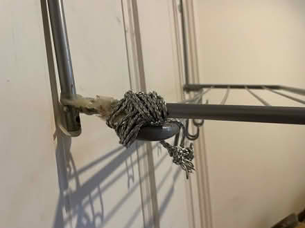 Photo of free Metal shelf with hooks (Fulham Palace Road W6) #4