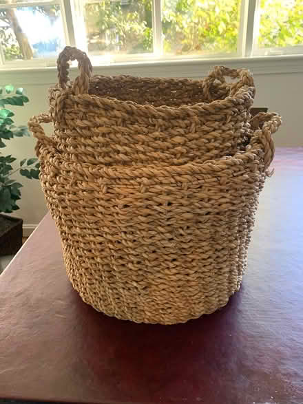 Photo of free 2 storage baskets- large and medium (Silver Spring, MD Four Corners) #1