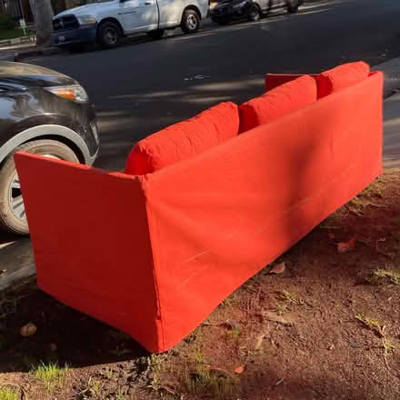 Photo of free IKEA BRÅTHULT Sofa w Red Cover (Pasadena 91101) #2