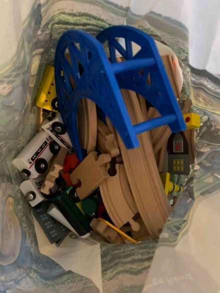 Photo of free wooden train set with accessories (brimsdown) #1