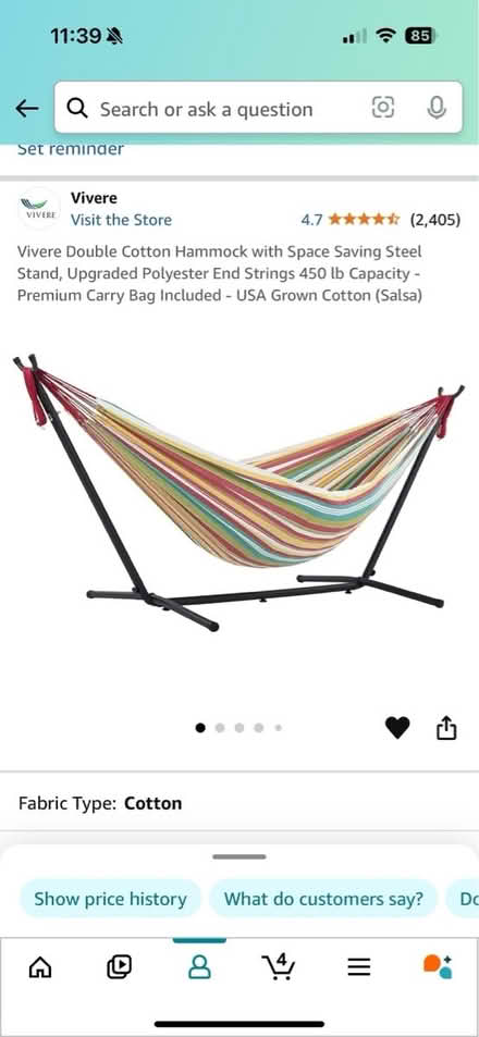 Photo of free Standing Hammock (Upper Millsmont) #2
