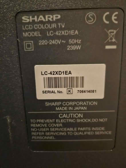 Photo of free 42" Sharp LCD TV (Woodloes, Warwick, CV34) #2