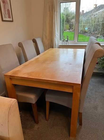 Photo of free Dining table and 6 chairs (Markfield) #1