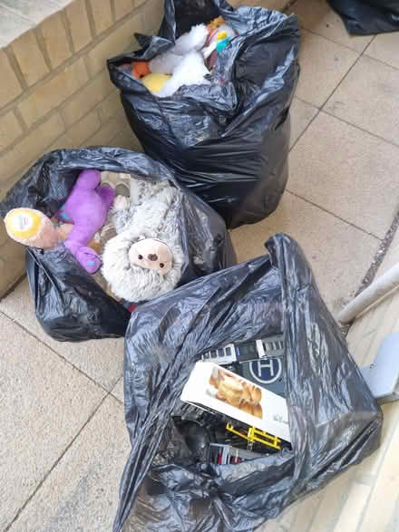 Photo of free 3 black bags of kids stuff (Seaford BN25) #1