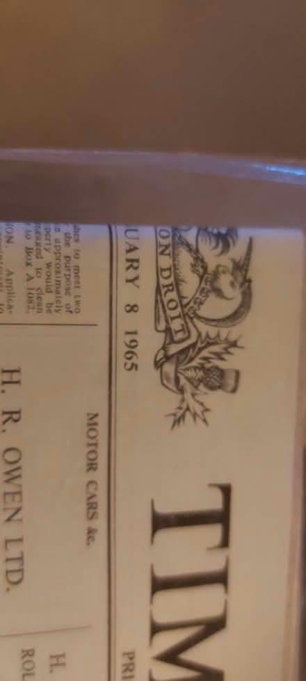 Photo of free Times Newspaper 8th Jan 1965 (Heswall CH60 7SB) #1
