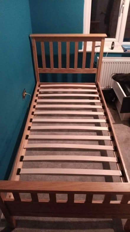 Photo of free Single pine bed (SK7 Hazel Grove) #1