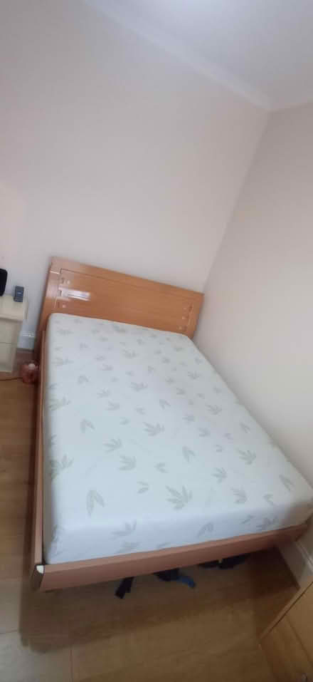 Photo of free Double bed with frame and bed (Dalston Junction) #1