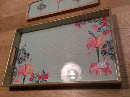 Photo of free Set of 2 lacquered wood trays (W7) #2