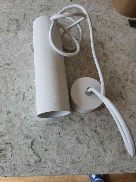 Photo of free 4 x Ceiling mounted GU10 pendant light fittings. (Manor Park Estate SG6) #1