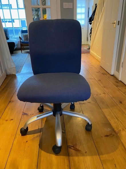 Photo of free Office chair blue wool, optional arms (St Albans AL3) #1