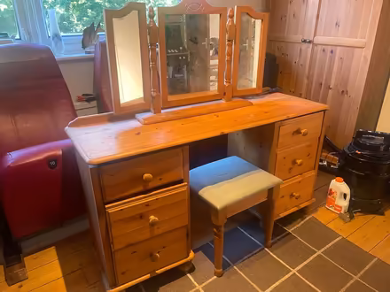 Photo of free Pine dressing table and stool (Hivings Hill) (Pond Park HP5) #1