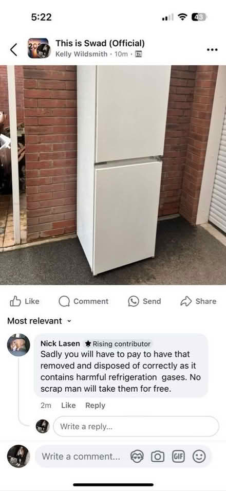 Photo of free Zanussi Fridge Freezer (Woodville DE11) #2