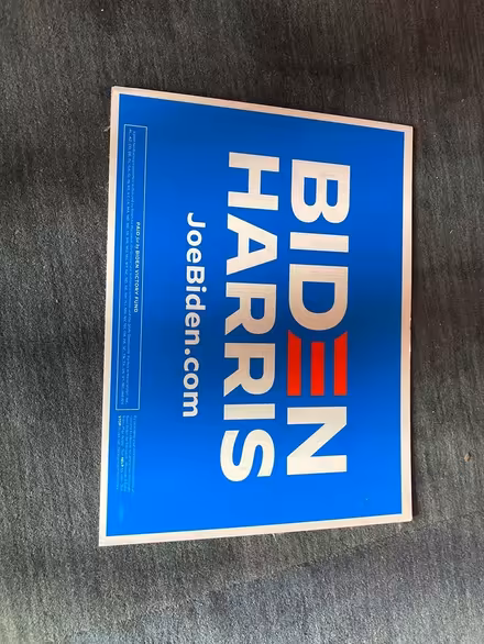 Photo of free Biden Harris yard sign (Mt. Pleasant DC) #1