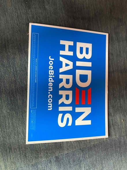 Photo of free Biden Harris yard sign (Mt. Pleasant DC) #1