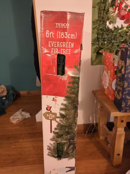 Photo of free 6ft artificial Xmas tree (Manor Estate, Hemel. HP3) #1