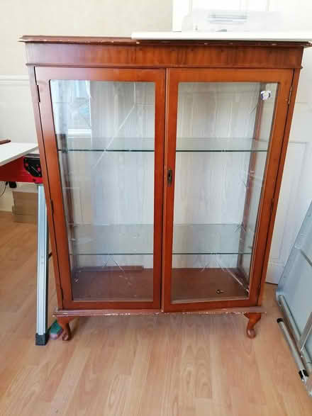 Photo of free Wood/ glass display cabinet (West Croydon) #3