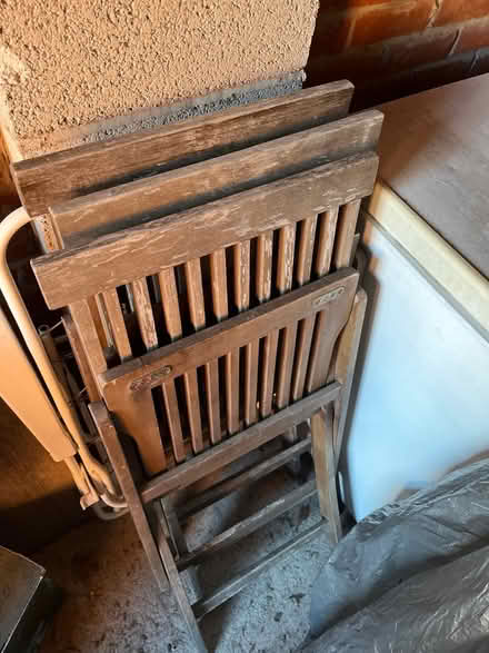 Photo of free 4 x foldable wooden garden chairs (CV100BF) #3