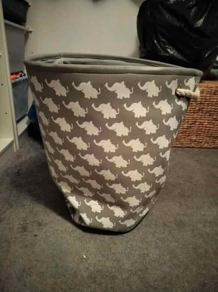 Photo of free Grey elephant storage basket (Larkfield, ME20) #1