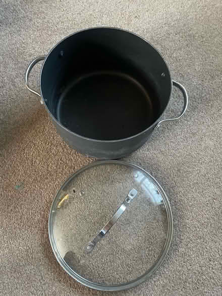 Photo of free Large stock pot and lid (Garston WD25) #1