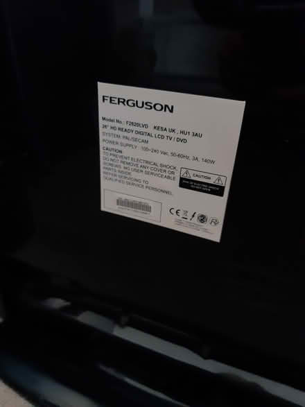 Photo of free Working TV - Fergusson 26 inches (Hendon NW4) #3