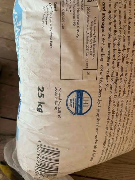 Photo of free Plasterboard adhesive - 1.5 bags, out of date (Guiseley LS20) #2